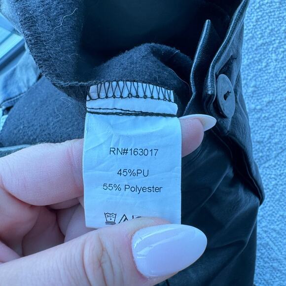 Princess Polly Encore Faux Leather High Rise Pants Black Size 8 - Picture 14 of 15